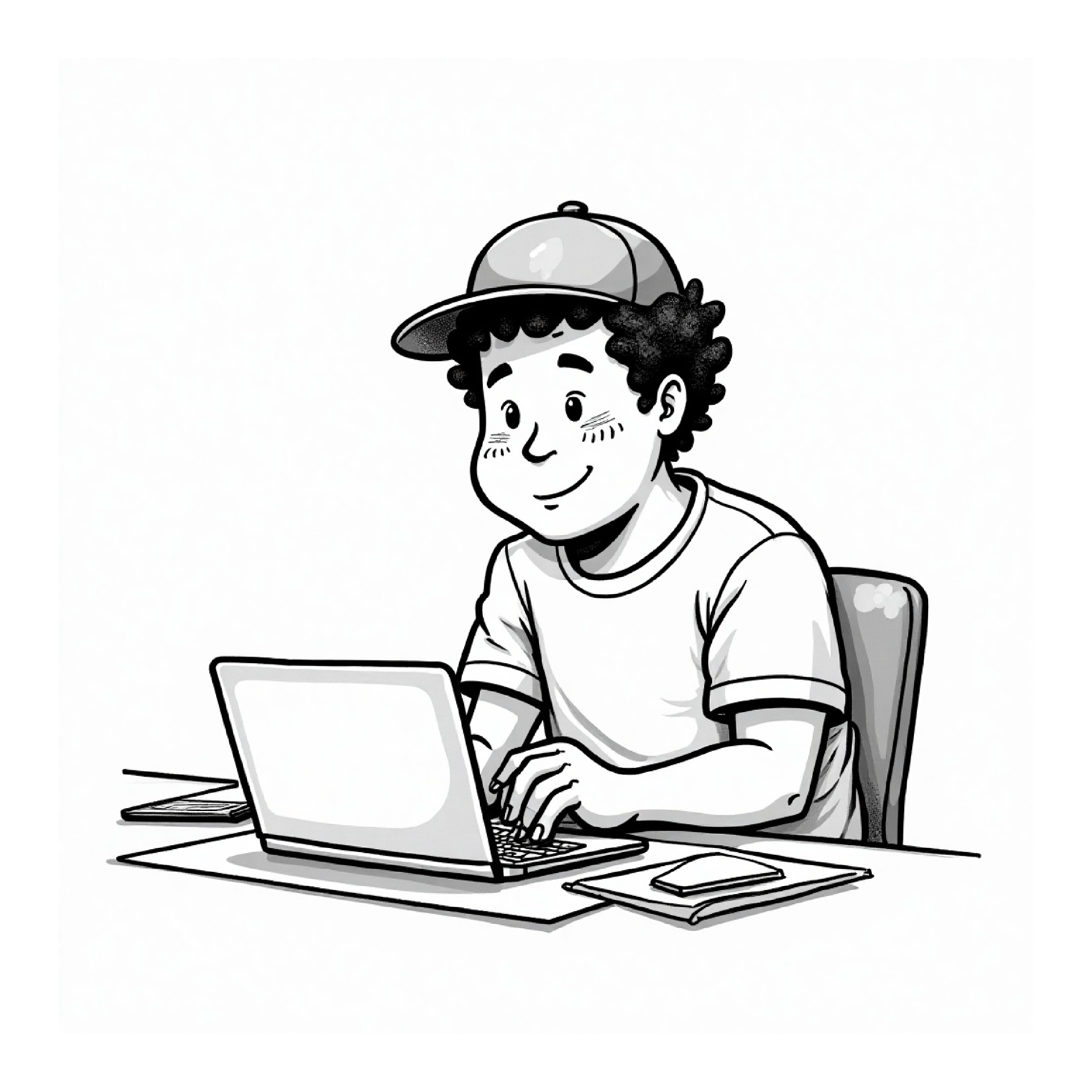 Developer working on laptop